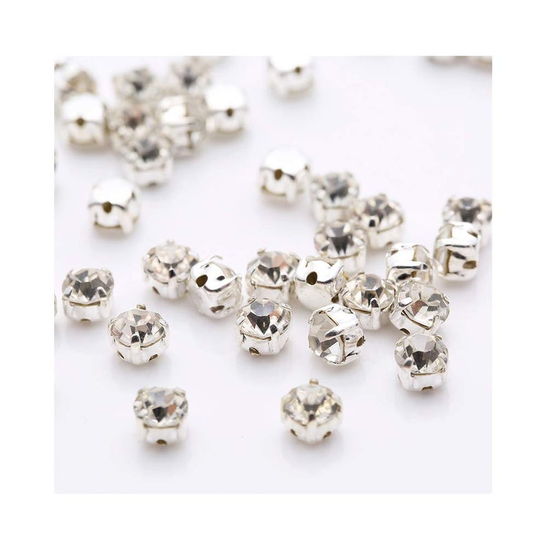 Pawkyjar Crystal Glass Claw Rhinestones Sew on Rhinestone for Crafts Clothes Wedding Dress 6mm 720 Pcs - Image 3